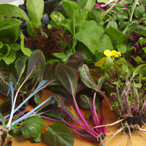 אוסף צבעוני של שתילי ירקות קיץ שונים פרוסים על שולחן.