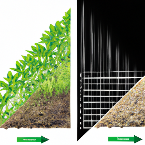 השוואה זו לצד זו של גידול צמחים בחלקות שטופלו בדשנים אורגניים וסינטטיים.